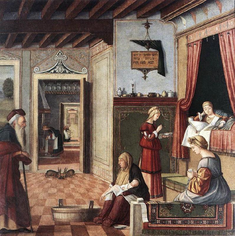 Birth of the Virgin fg, CARPACCIO, Vittore